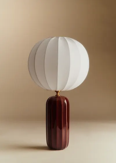 Lampe Traviata - Moka - Abat-jour Sonate - Écru