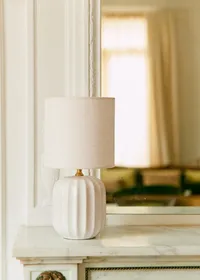 Lampe Traviata petit modèle - Ecru - Abat-jour Dolce - Jute Écru — view 2