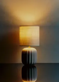 Lampe Traviata petit modèle - Ecru - Abat-jour Dolce - Jute Écru — view 5
