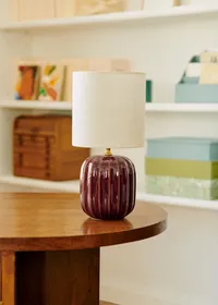 Lampe Traviata petit modèle - Moka - Abat-jour Dolce - Jute Écru — view 2