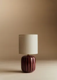 Lampe Traviata petit modèle - Moka - Abat-jour Dolce - Jute Écru — view 3