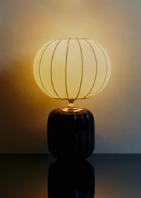 Lampe Traviata petit modèle - Moka - Abat-jour Sonate - Écru — view 2