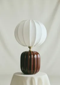 Lampe Traviata petit modèle - Moka - Abat-jour Sonate - Écru — view 5