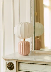 Lampe Traviata petit modèle - Rose - Abat-jour petit modèle - Sonate écru — view 3