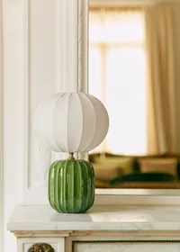 Lampe Traviata petit modèle - Vert - Abat-jour Sonate - Écru — view 5