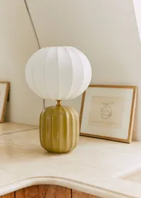 Lampe Traviata petit modèle - Vert olive - Abat-jour Sonate - Écru — view 4