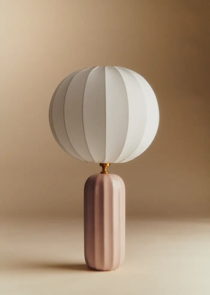 Lampe Traviata - Rose - Abat-jour Sonate - Écru