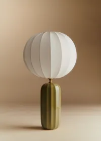 Lampe Traviata - Vert Olive - Abat-jour Sonate - Écru — view 2