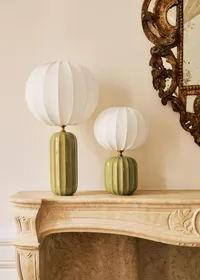Lampe Traviata - Vert Olive - Abat-jour Sonate - Écru — view 4