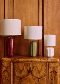 Lampe Traviata - Vert sauge - Abat-jour Dolce - Jute Écru — view 4