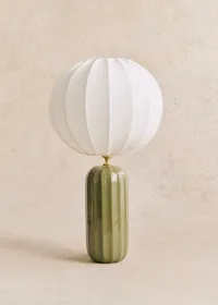 Lampe Traviata - Vert sauge - Abat-jour Sonate - Écru — view 2