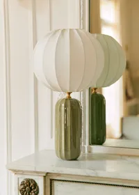 Lampe Traviata - Vert sauge - Abat-jour Sonate - Écru — view 4