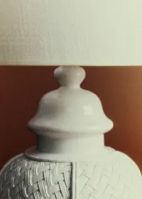 Lampe vintage céramique tressée blanche - Céramique — view 4