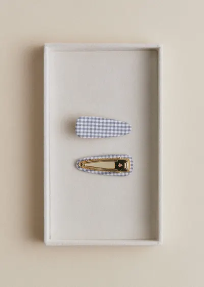 Lot de 2 barrettes - Vichy Marine