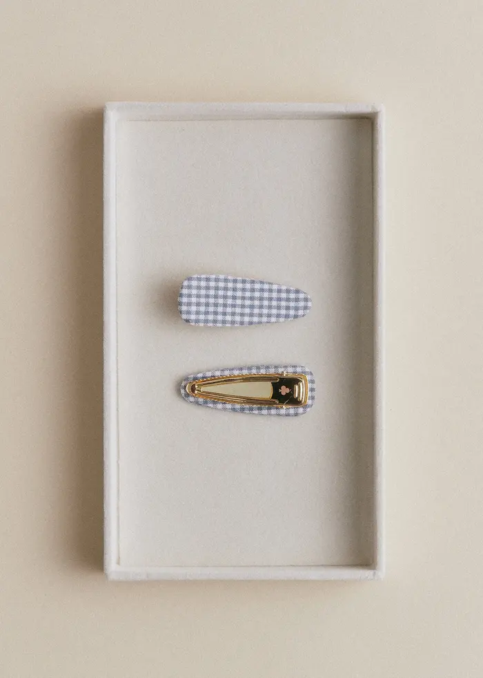 Lot de 2 barrettes - Vichy Marine
