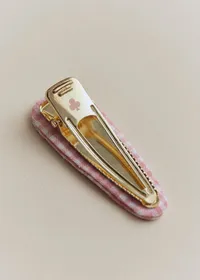 Lot de 2 barrettes - Vichy Rose — view 3