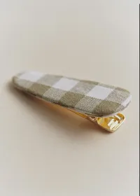 Lot de 2 barrettes - Vichy Vert — view 2