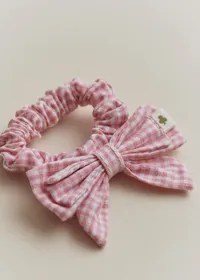 Lot de 2 Chouchou Noeud - Vichy Rose — view 2