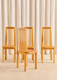 Lot de 4 chaises italiennes années 70 - Cannage — view 2