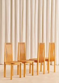 Lot de 4 chaises italiennes années 70 - Cannage — view 3