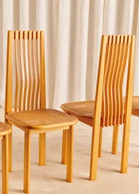 Lot de 4 chaises italiennes années 70 - Cannage — view 4