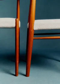 Lot de 4 chaises vintage dossier courbé - Bois — view 3