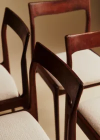 Lot de 4 chaises vintage en palissandre - Palissandre — view 5