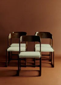 Lot de 5 chaises vintage Bauman - Chêne et hêtre teinté — view 2
