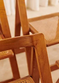 Lot de 6 chaises pliantes par Aldo Jacobert années 60 - Cannage — view 3