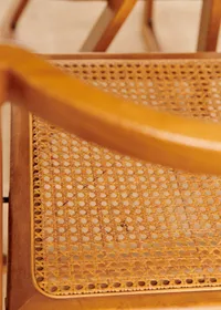 Lot de 6 chaises pliantes par Aldo Jacobert années 60 - Cannage — view 5