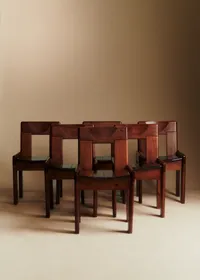 Lot de 6 chaises Silvio Coppola pour Roche Bobois années 1970 - Pin massif — view 2