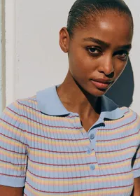 Maille Jean - Bleu / Rose / Jaune — view 2