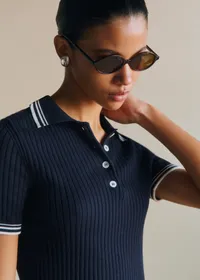 Maille Jean - Marine Détails Ecru — view 2