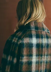 Manteau Ander - Carreaux Capri et Vert — view 3