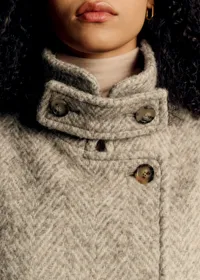 Manteau Charly - Chevrons Beige clair — view 2