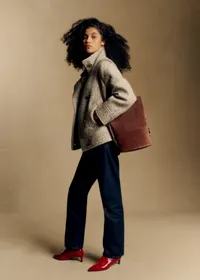 Manteau Charly - Chevrons Beige clair — view 5