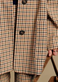 Manteau Gabriel - Carreaux Camel Beige et Noir — view 2