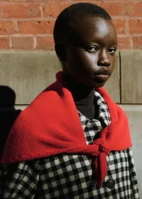 Manteau Gabriel - Vichy Noir Blanc — view 2