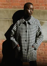 Manteau Gabriel - Vichy Noir Blanc — view 4