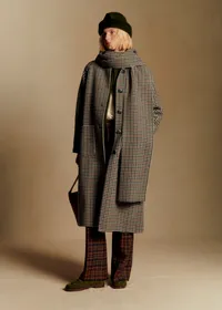 Manteau Kais - Carreaux Vert Marron — view 3