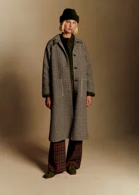 Manteau Kais - Carreaux Vert Marron — view 4