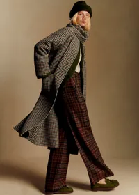 Manteau Kais - Carreaux Vert Marron — view 5