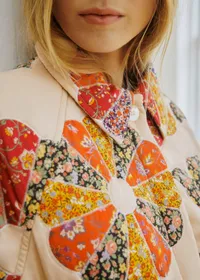 Manteau Ludwig - Sézane x SEA NY - Patchwork Woodstock — view 3