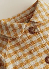 Manteau Polla - Carreaux Vichy Ocre Ecru — view 2