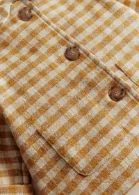 Manteau Polla - Carreaux Vichy Ocre Ecru — view 3