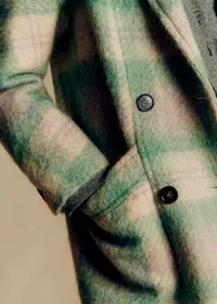 Manteau Viktor - Carreaux Beige et Vert — view 2