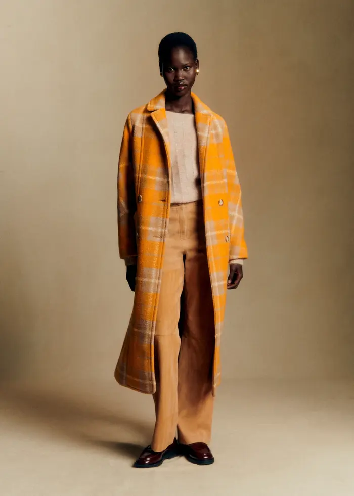 Manteau Viktor - Carreaux Jaune - Création Solidaire
