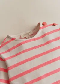 Marinière Colette - Ecru / Rose Fluo — view 2