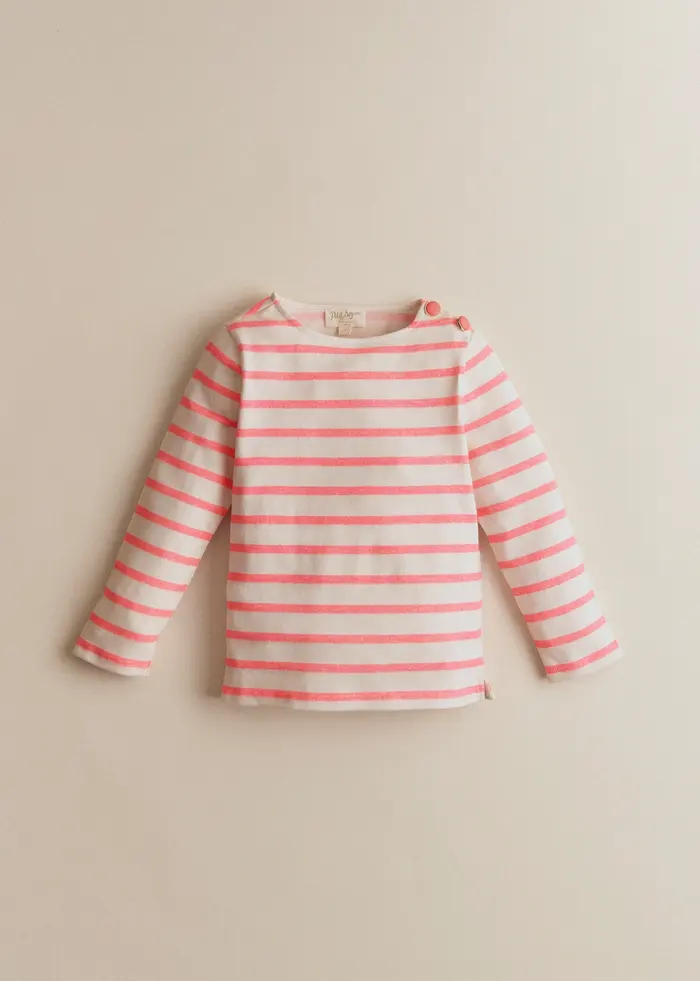 Marinière Colette - Ecru / Rose Fluo