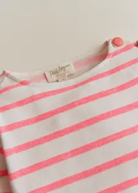 Marinière Colette - Ecru / Rose Fluo — view 2